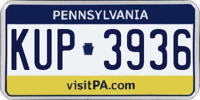 PA license plate KUP3936