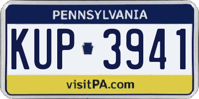PA license plate KUP3941