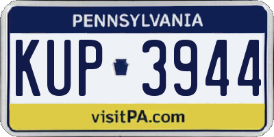 PA license plate KUP3944