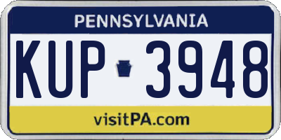 PA license plate KUP3948