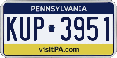 PA license plate KUP3951