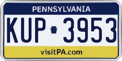 PA license plate KUP3953