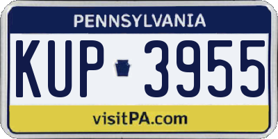 PA license plate KUP3955