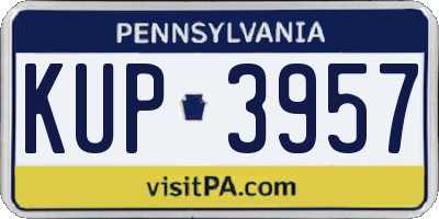 PA license plate KUP3957