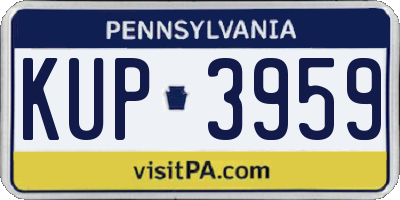 PA license plate KUP3959