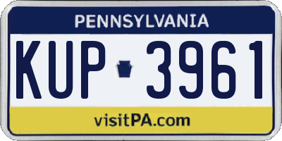 PA license plate KUP3961
