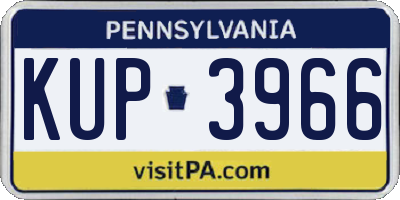 PA license plate KUP3966