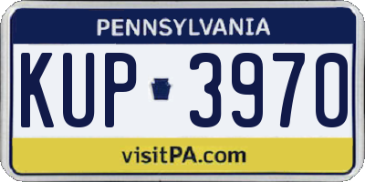 PA license plate KUP3970