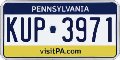 PA license plate KUP3971