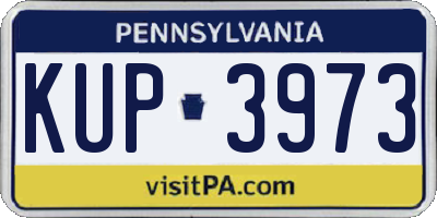 PA license plate KUP3973