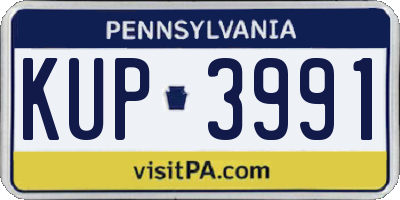 PA license plate KUP3991