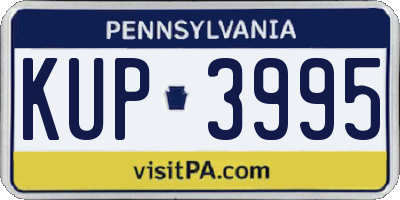 PA license plate KUP3995