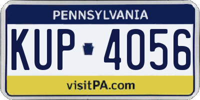 PA license plate KUP4056