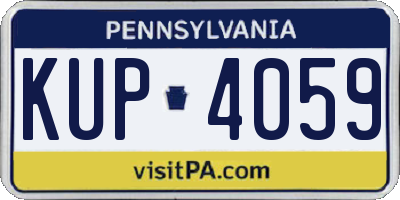 PA license plate KUP4059