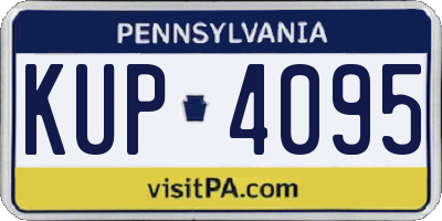 PA license plate KUP4095