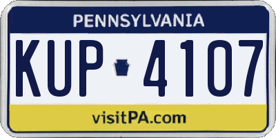PA license plate KUP4107