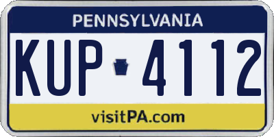 PA license plate KUP4112