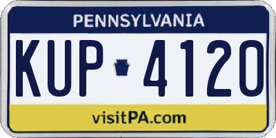 PA license plate KUP4120