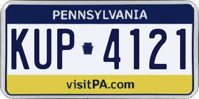 PA license plate KUP4121