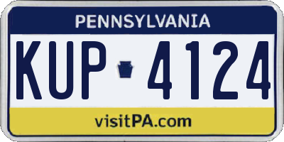 PA license plate KUP4124