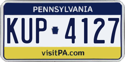 PA license plate KUP4127