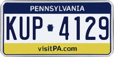 PA license plate KUP4129