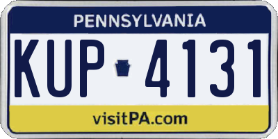 PA license plate KUP4131
