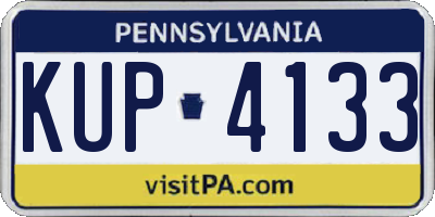 PA license plate KUP4133