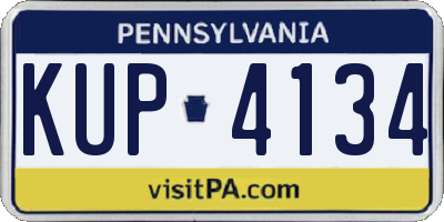 PA license plate KUP4134