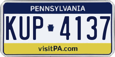 PA license plate KUP4137