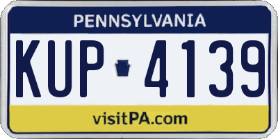 PA license plate KUP4139