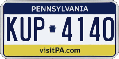 PA license plate KUP4140