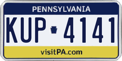 PA license plate KUP4141