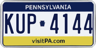 PA license plate KUP4144