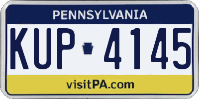 PA license plate KUP4145