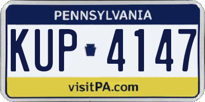 PA license plate KUP4147