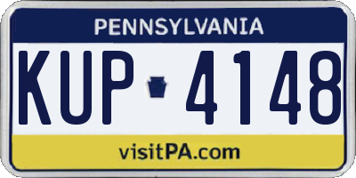 PA license plate KUP4148