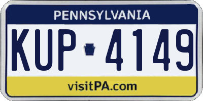 PA license plate KUP4149