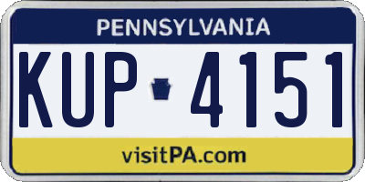 PA license plate KUP4151