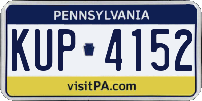 PA license plate KUP4152