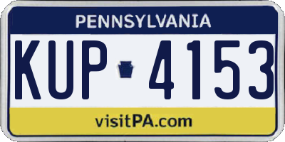PA license plate KUP4153