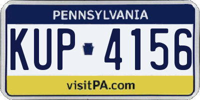 PA license plate KUP4156