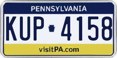 PA license plate KUP4158