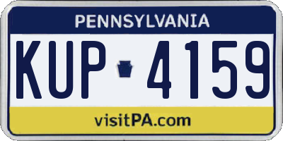 PA license plate KUP4159