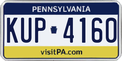 PA license plate KUP4160