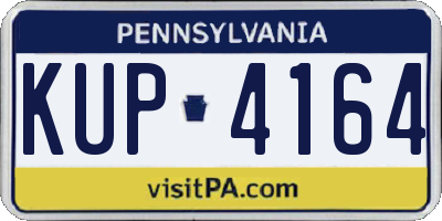 PA license plate KUP4164