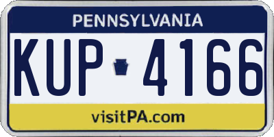 PA license plate KUP4166