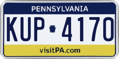 PA license plate KUP4170