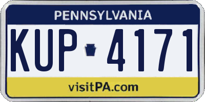 PA license plate KUP4171