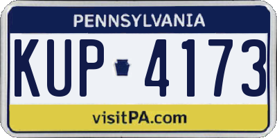 PA license plate KUP4173